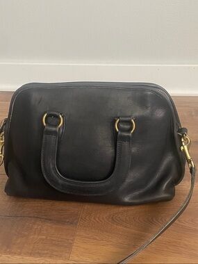 Vintage ‎ Baxter Coach Black Leather Y2K Handbag Satchel